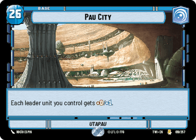 Pau City (TWI) Rare Star Wars Unlimited Fantasy Flight Games Standard Non-Foil