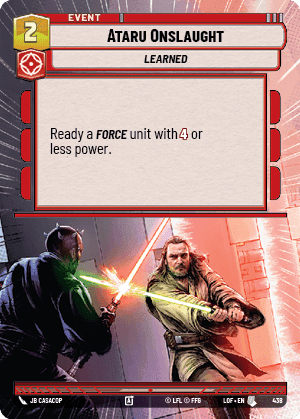 Ataru Onslaught (LOF) Uncommon Fantasy Flight Games Hyperspace Non-Foil