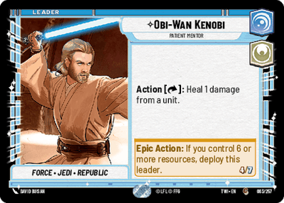 Obi-Wan Kenobi - Patient Mentor (TWI) Common Star Wars Unlimited Fantasy Flight Games Standard Non-Foil