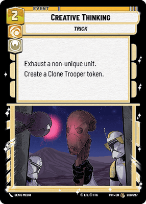 Creative Thinking (TWI) Common Star Wars Unlimited Fantasy Flight Games Standard Non-Foil