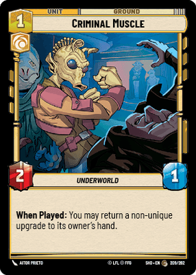 Criminal Muscle (SHD) Common Star Wars Unlimited Fantasy Flight Games Standard Non-Foil