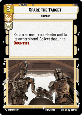 Spare the Target (SHD) Uncommon Star Wars Unlimited Fantasy Flight Games Standard Non-Foil