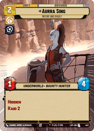 Aurra Sing - Patient and Deadly (LOF) Uncommon Fantasy Flight Games Hyperspace Non-Foil