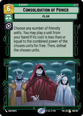 Consolidation of Power (TWI) Rare Star Wars Unlimited Fantasy Flight Games Standard Non-Foil