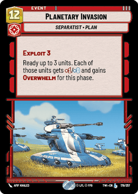 Planetary Invasion (TWI) Legendary Star Wars Unlimited Fantasy Flight Games Standard Non-Foil