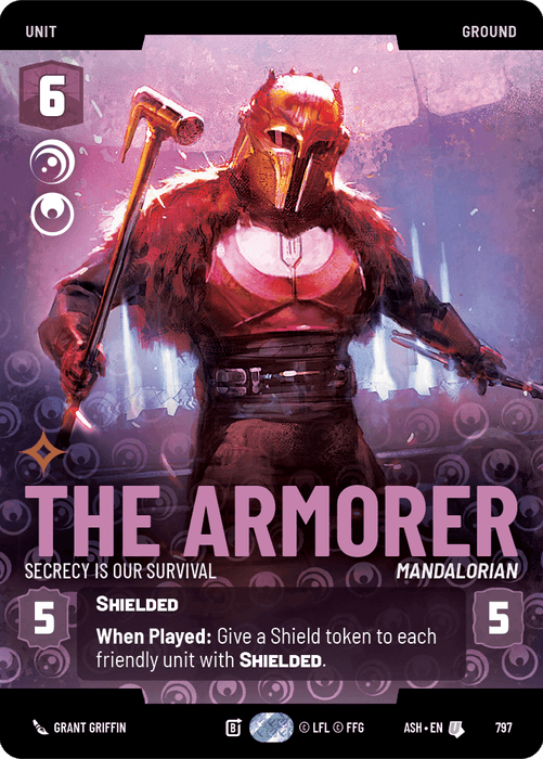 The Armorer - Secrecy is Our Survival (ASH) Uncommon Star Wars Unlimited Fantasy Flight Games Prestige Non-Foil
