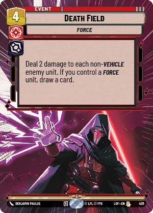 Death Field (LOF) Rare Fantasy Flight Games Hyperspace Non-Foil