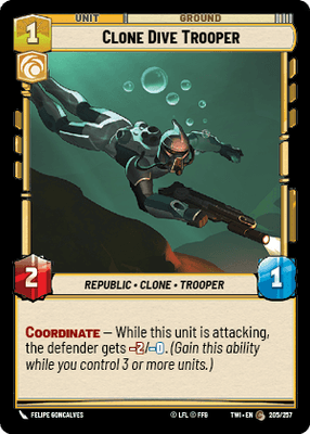 Clone Dive Trooper (TWI) Common Star Wars Unlimited Fantasy Flight Games Standard Non-Foil