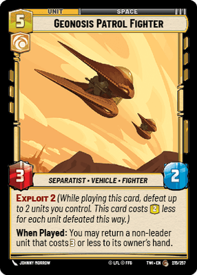 Geonosis Patrol Fighter (TWI) Common Star Wars Unlimited Fantasy Flight Games Standard Non-Foil