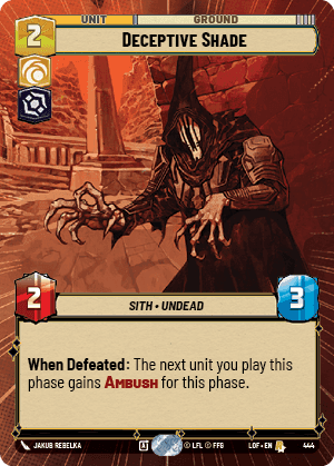 Deceptive Shade (LOF) Rare Fantasy Flight Games Hyperspace Non-Foil