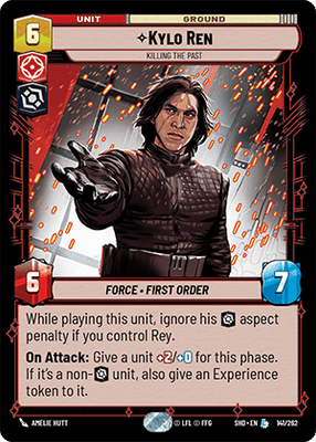 Kylo Ren - Killing the Past (SHD) Legendary Star Wars Unlimited Fantasy Flight Games Standard Non-Foil