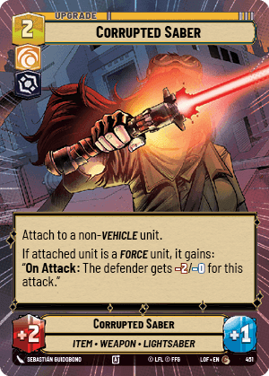 Corrupted Saber (LOF) Common Fantasy Flight Games Hyperspace Non-Foil