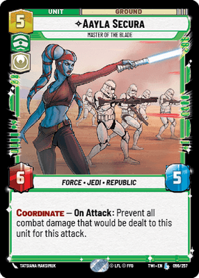 Aayla Secura - Master of the Blade (TWI) Legendary Star Wars Unlimited Fantasy Flight Games Standard Non-Foil