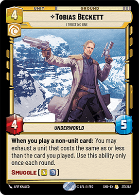 Tobias Beckett - I Trust No One (SHD) Rare Star Wars Unlimited Fantasy Flight Games Standard Non-Foil