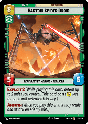 Baktoid Spider Droid (TWI) Common Star Wars Unlimited Fantasy Flight Games Standard Non-Foil