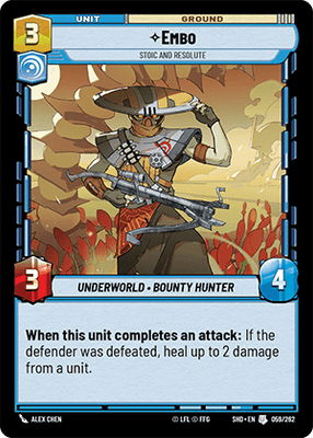 Embo - Stoic and Resolute (SHD) Uncommon Star Wars Unlimited Fantasy Flight Games Standard Non-Foil