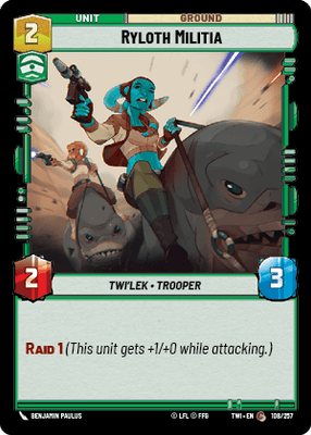 Ryloth Militia (TWI) Common Star Wars Unlimited Fantasy Flight Games Standard Non-Foil