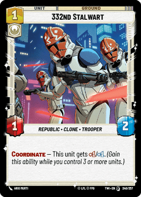 332nd Stalwart (TWI) Starter Star Wars Unlimited Fantasy Flight Games Standard Non-Foil