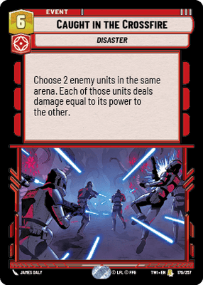 Caught in the Crossfire (TWI) Rare Star Wars Unlimited Fantasy Flight Games Standard Non-Foil