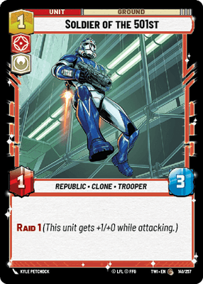 Soldier of the 501st (TWI) Common Star Wars Unlimited Fantasy Flight Games Standard Non-Foil