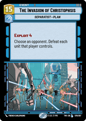 The Invasion of Christophsis (TWI) Legendary Star Wars Unlimited Fantasy Flight Games Standard Non-Foil