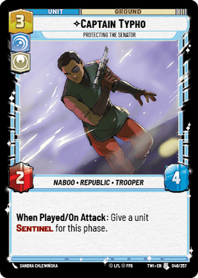 Captain Typho - Protecting the Senator (TWI) Uncommon Star Wars Unlimited Fantasy Flight Games Standard Non-Foil