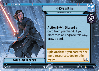 Kylo Ren - We're Not Done Yet (LOF) Rare Fantasy Flight Games Hyperspace Non-Foil