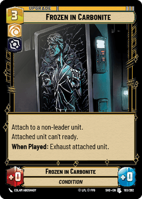 Frozen in Carbonite (SHD) Uncommon Star Wars Unlimited Fantasy Flight Games Standard Non-Foil