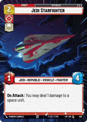 Jedi Starfighter (LOF) Common Fantasy Flight Games Hyperspace Non-Foil