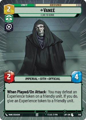 Vaneé - I Live to Serve (LOF) Uncommon Fantasy Flight Games Hyperspace Non-Foil