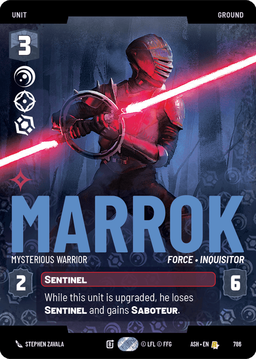 Marrok - Mysterious Warrior (ASH) Rare Star Wars Unlimited Fantasy Flight Games Prestige Non-Foil