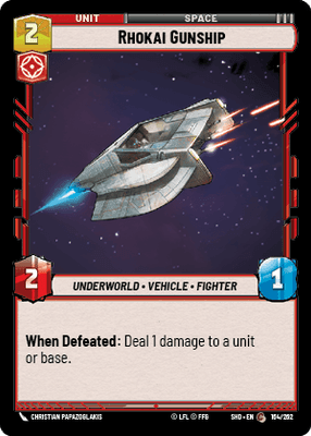 Rhokai Gunship (SHD) Common Star Wars Unlimited Fantasy Flight Games Standard Non-Foil