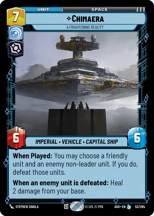 Chimaera - A Frightening Reality (ASH) Legendary Star Wars Unlimited Fantasy Flight Games Standard Non-Foil