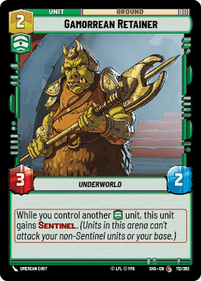 Gamorrean Retainer (SHD) Common Star Wars Unlimited Fantasy Flight Games Standard Non-Foil
