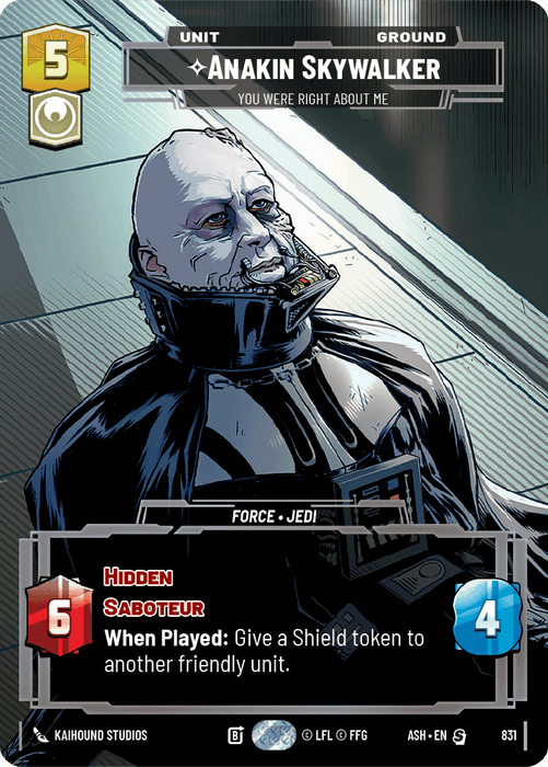 Anakin Skywalker - You Were Right About Me (ASH) Starter Star Wars Unlimited Fantasy Flight Games Prestige Non-Foil