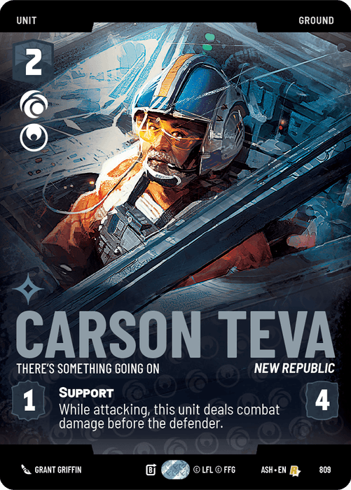 Carson Teva - There's Something Going On (ASH) Rare Star Wars Unlimited Fantasy Flight Games Prestige Non-Foil