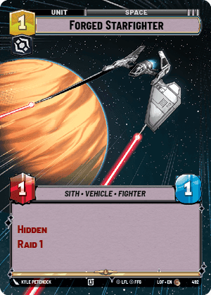 Forged Starfighter (LOF) Common Fantasy Flight Games Hyperspace Non-Foil