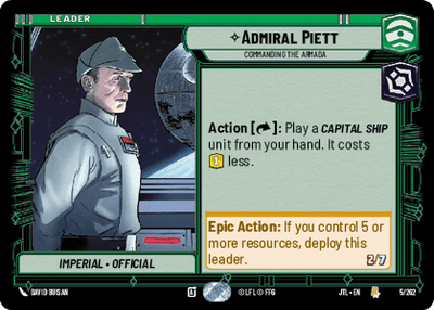 Admiral Piett - Commanding the Armada (JTL) Rare Fantasy Flight Games Standard Non-Foil