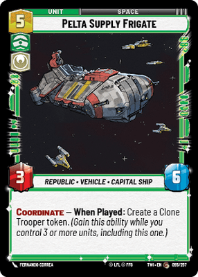 Pelta Supply Frigate (TWI) Common Star Wars Unlimited Fantasy Flight Games Standard Non-Foil