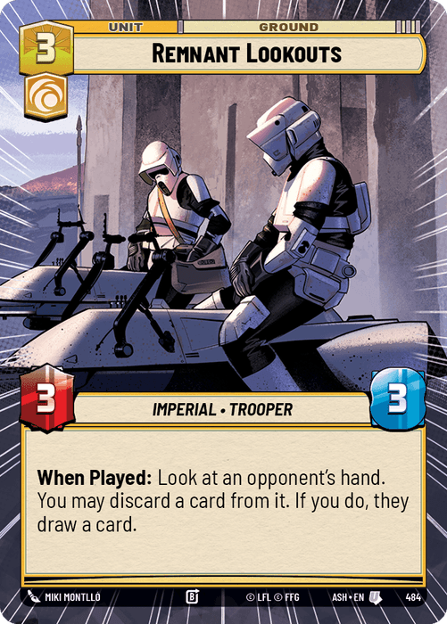 Remnant Lookouts (ASH) Uncommon Star Wars Unlimited Fantasy Flight Games Hyperspace Non-Foil