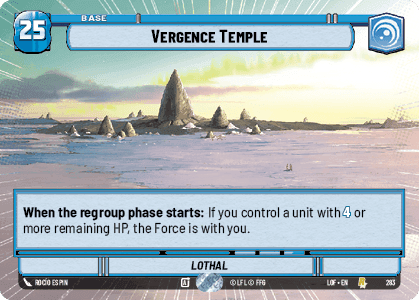 Vergence Temple (LOF) Rare Fantasy Flight Games Hyperspace Non-Foil