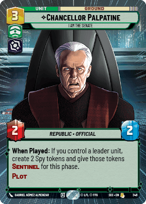 Chancellor Palpatine - I Am the Senate (SEC) Rare Fantasy Flight Games Hyperspace Non-Foil