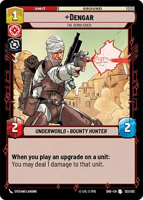 Dengar - The Demolisher (SHD) Uncommon Star Wars Unlimited Fantasy Flight Games Standard Non-Foil