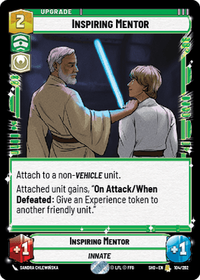 Inspiring Mentor (SHD) Rare Star Wars Unlimited Fantasy Flight Games Standard Non-Foil