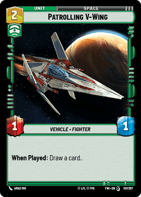 Patrolling V-Wing (TWI) Starter Star Wars Unlimited Fantasy Flight Games Standard Non-Foil