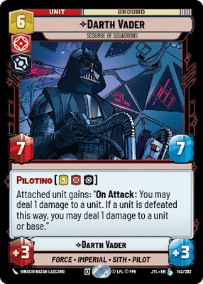 Darth Vader - Scourge of Squadrons (JTL) Legendary Fantasy Flight Games Standard Non-Foil