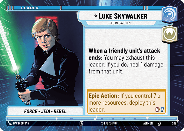Luke Skywalker - I Can Save Him (ASH) Starter Star Wars Unlimited Fantasy Flight Games Hyperspace Non-Foil