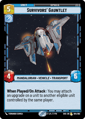 Survivors' Gauntlet (SHD) Rare Star Wars Unlimited Fantasy Flight Games Standard Non-Foil