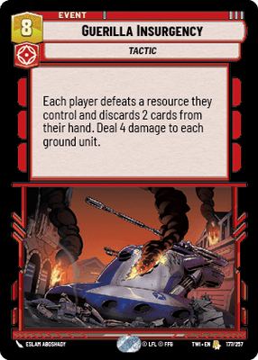 Guerilla Insurgency (TWI) Rare Star Wars Unlimited Fantasy Flight Games Standard Non-Foil
