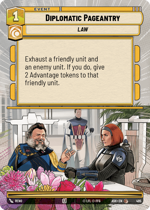 Diplomatic Pageantry (ASH) Common Star Wars Unlimited Fantasy Flight Games Hyperspace Non-Foil